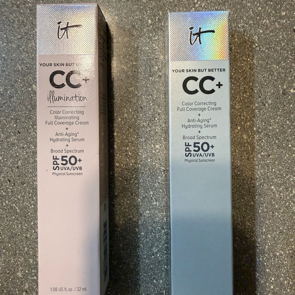 IT Cosmetics CC+ Cream Set - CC+ Cream and CC+ Illumination - Shade Light Medium